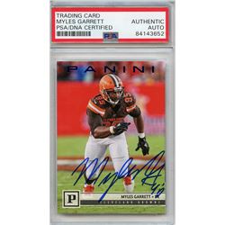 Myles Garrett Signed 2018 Panini #71 (PSA Encapsulated)