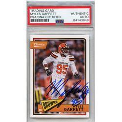Myles Garrett Signed 2018 Classics #25 (PSA Encapsulated)