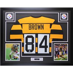 Antonio Brown Signed 35x43 Custom Framed Jersey (JSA COA)