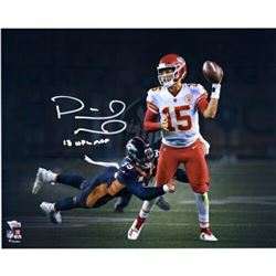 Patrick Mahomes Signed Kansas City Chiefs "Lefty Throw" 16x20 Photo Inscribed "18 NFL MVP" (Fanatics