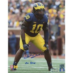 Devin Bush Signed Michigan Wolverines 8x10 Photo Inscribed "Go Blue" (Radtke COA)
