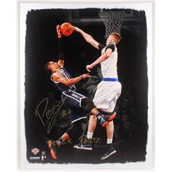 Kristaps Porzingis Signed New York Knicks 29x39 Custom Print Display (Steiner COA)