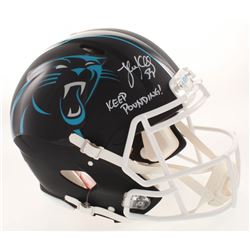 Luke Kuechly Signed Carolina Panthers Full-Size Authentic On-Field Matte Black Speed Helmet Inscribe