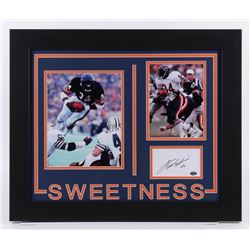 Walter Payton Signed Chicago Bears "Sweetness" 19.5x23.5 Custom Framed Cut Display (Payton COA)