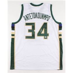 Giannis Antetokounmpo Signed Milwaukee Bucks "Greek Freak" Jersey (JSA COA)