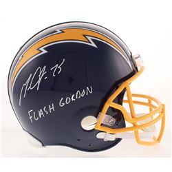 Melvin Gordon Signed Los Angeles Chargers Throwback Full-Size Authentic On-Field Helmet Inscribed "F
