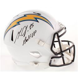 Melvin Gordon Signed Los Angeles Chargers Full-Size Speed Helmet Inscribed "Bolt Up" (Radtke COA)