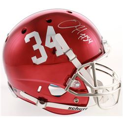 Damien Harris Signed Alabama Crimson Tide Full-Size Chrome Helmet (Radtke COA)