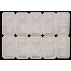 Lot of (5) 1 Troy Ounce .999 Fine Silver Sunshine Minting Bullion Bars