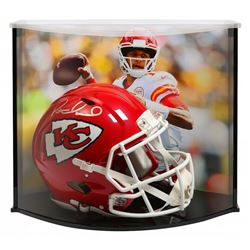 Patrick Mahomes Signed Kansas City Chiefs Full-Size Authentic On-Field Speed Helmet with Curve Displ
