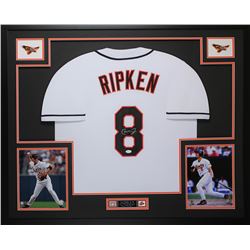 Cal Ripken Jr. Signed 35x43 Custom Framed Jersey Display (JSA COA)