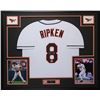 Image 1 : Cal Ripken Jr. Signed 35x43 Custom Framed Jersey Display (JSA COA)