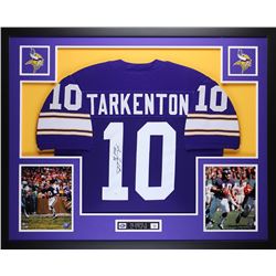 Fran Tarkenton Signed 35" x 43" Custom Framed Jersey Inscribed "HOF 86" (JSA COA)