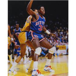 Patrick Ewing Signed New York Knicks 16x20 Photo (Steiner COA)
