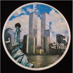 2001 American Eagle Silver "9 /11 Commemorative" Colorized Dollar $1 Coin