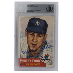 Whitey Ford Signed 1953 Topps #207 (BGS Encapsulated)