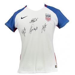 Megan Rapinoe, Alex Morgan, Rose Lavelle,  Alyssa Naeher Signed Team USA Nike Soccer Jersey (JSA COA