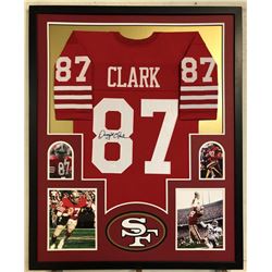 Dwight Clark Signed 34x42 Custom Framed Jersey (JSA COA)