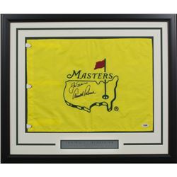 Arnold Palmer  Jack Nicklaus Signed 20x24 Custom Framed Masters Pin Flag Display (PSA LOA)