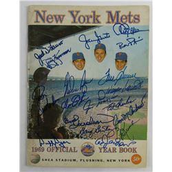 1969 New York Mets Yearbook Team-Signed by (44) with Nolan Ryan, Yogi Berra, Tom Seaver, Tug McGraw,