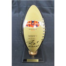 Drew Brees Signed New Orleans Saints Danbury Mint Super Bowl Porcelain Football Trophy Inscribed "SB