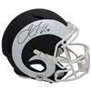Image 1 : Jared Goff Signed Los Angeles Rams Full-Size Matte Black Speed Helmet (Fanatics Hologram)