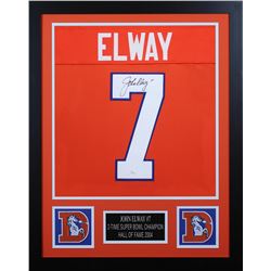 John Elway 24x30 Custom Framed Jersey Display (JSA COA)