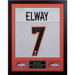 John Elway 24x30 Custom Framed Jersey Display (JSA COA  Elway Hologram)
