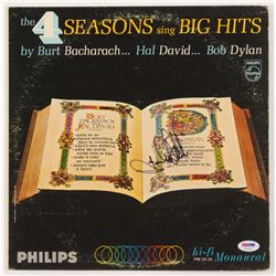 Frankie Valli Signed The Four Seasons "The Four Seasons Sing Big Hits" Vinyl Record Album Cover (PSA