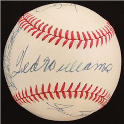 500 Home Run Club OAL Baseball Signed by (11) with Mickey Mantle, Ted Williams, Hank Aaron, Willie M