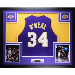 Shaquille O'Neal Signed 35" x 43" Custom Framed Jersey (JSA COA)