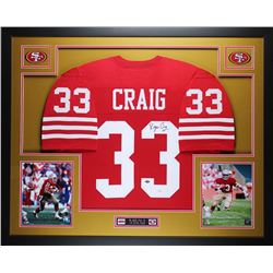 Roger Craig Signed 35x43 Custom Framed Jersey (JSA COA)