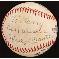 Mickey Mantle Signed OML Baseball Inscribed "Best Wishes" (Beckett LOA)