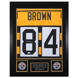 Antonio Brown 24x30 Custom Framed Jersey Display (JSA COA)
