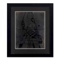 Neal Doty Signed 25x28 Custom Framed Original Mixed Media Linocut