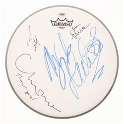 Drum Head Signed by (4) With Mickey Fleetwood, Lindsey Buckingham, Christie McVie  John McVie (PSA L