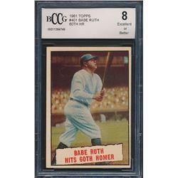 1961 Topps #401 Babe Ruth 60th HR (BCCG 8)