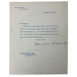 Theodore Roosevelt Signed Letter (Beckett LOA)