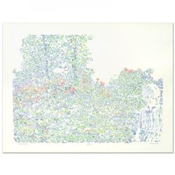 Traudi Flaxman Signed "Marie's Garden" LE 21x28 Lithograph