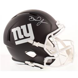 Daniel Jones Signed New York Giants Full-Size Matte Black Speed Helmet (Beckett COA)