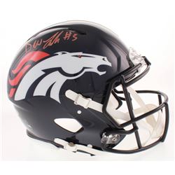 Drew Lock Signed Denver Broncos Full-Size Authentic On-Field Speed Helmet (Beckett COA)