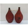 Image 2 : 2 - Vintage Red Powder Flasks