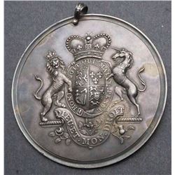 George III Large Silver Peace or "Indian Chief" Medal. Undated, Young Bust.