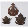 Image 1 : Two WWI Pieces - 1 Collar 69th "Montreal" , 1 Badge 57th "Canadiens Français"