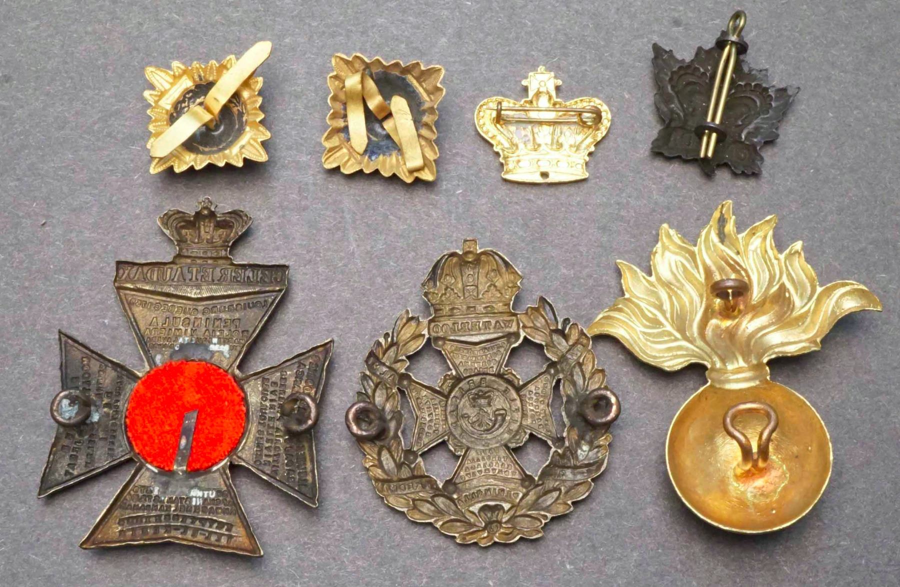 The King/s Royal Rifle Corps Rifle Brigade - 3 Badges, 4 Collars all ...