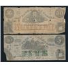 Image 1 : State of Alabama 1864 Two Notes , low grade $5, and $50