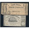 Image 1 : State of North Carolina 1862 Two Notes ; Rare 50c Sept 1, Cr. 96 VF + $1 Fine