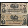 Image 1 : CSA Lot of Two Notes $100 1862 One Original, One Contemporary Counterfeit