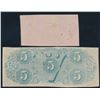 Image 2 : CSA 1863 Two Notes AU-UNC 50c T-63 and $5 T-60