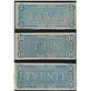 Image 4 : CSA 1864 Lot of Seven Notes $1 - $2 - $5 - $10 - $20 - $50 - $100 T-65 to T-71 F-VF